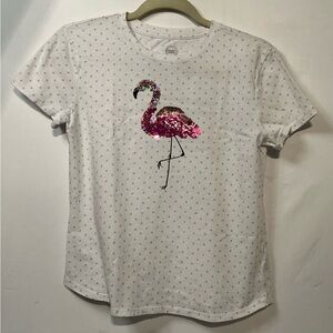 Wonder Nation Pink Sequin Flamingo Tee